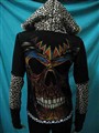 Skull Tatto Rock DIY Fur Hoodie Raw Edge Jacket  bak.jpg